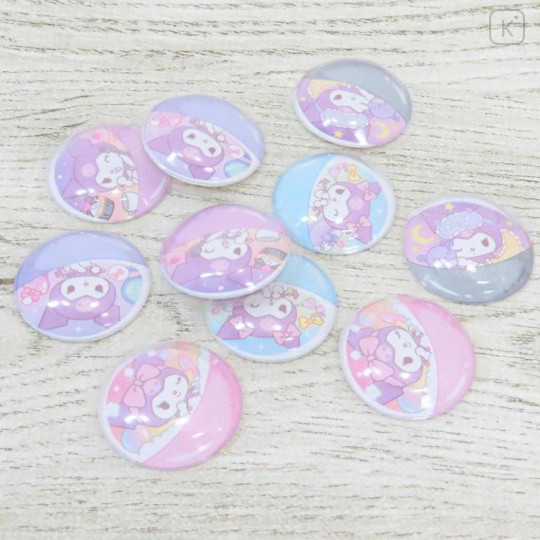 Japan Sanrio Capsule Flake Stickers - Kuromi : 3D - 2