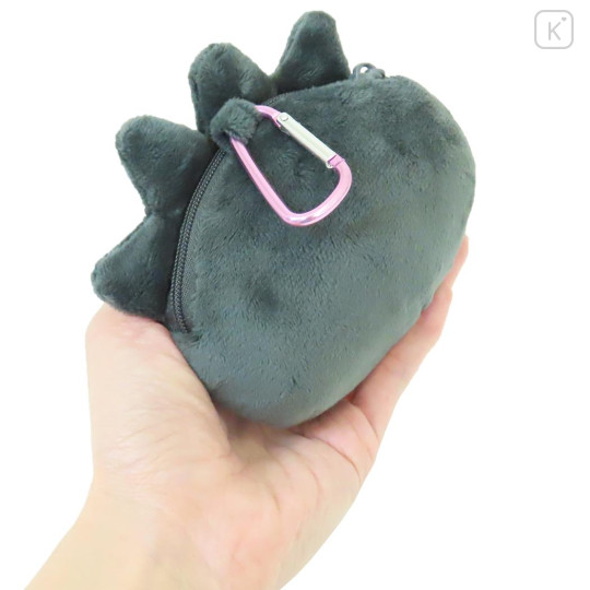Japan Sanrio Mini Plush Pouch with Carabiner - Badtz-maru - 2