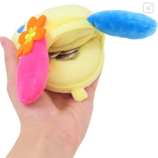 Japan Sanrio Mini Plush Pouch with Carabiner - Usahana - 3