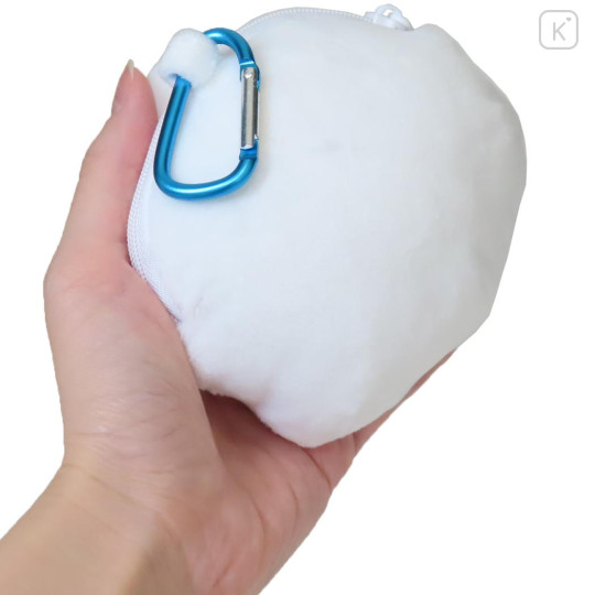 Japan Sanrio Mini Plush Pouch with Carabiner - Pekkle - 2