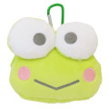 Japan Sanrio Mini Plush Pouch with Carabiner - Keroppi - 1