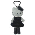 Japan Sanrio Style Up Mascot - Hello Kitty : Black Angel Grey In Black Dress Monochrome - 1