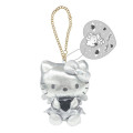 Japan Sanrio Mascot Bag Charm - Hello Kitty : Black Angel Silver - 1
