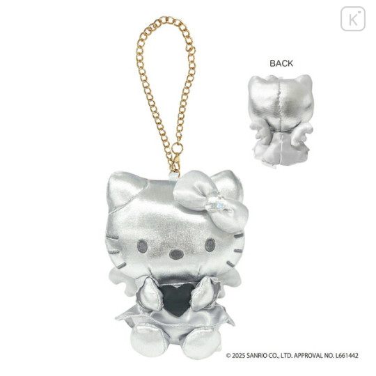 Japan Sanrio Mascot Bag Charm - Hello Kitty : Black Angel Silver - 2