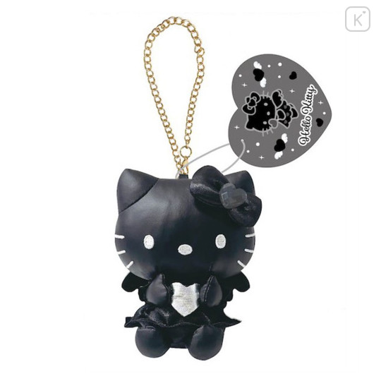 Japan Sanrio Mascot Bag Charm - Hello Kitty : Black Angel Black - 1
