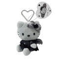 Japan Sanrio Mascot Holder - Hello Kitty : Black Angel Grey - 1