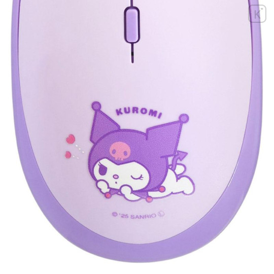 Japan Sanrio Wireless Mouse - Kuromi : Love - 5
