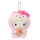 Japan Sanrio Original Mascot Holder - Hello Kitty : Fluffy Squirrel