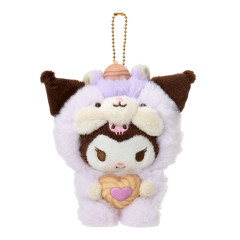 Japan Sanrio Original Mascot Holder - Kuromi : Fluffy Squirrel