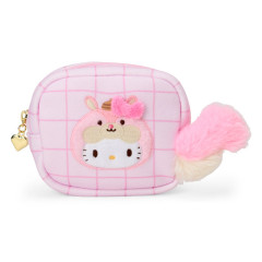 Japan Sanrio Original Square Pouch - Hello Kitty : Fluffy Squirrel