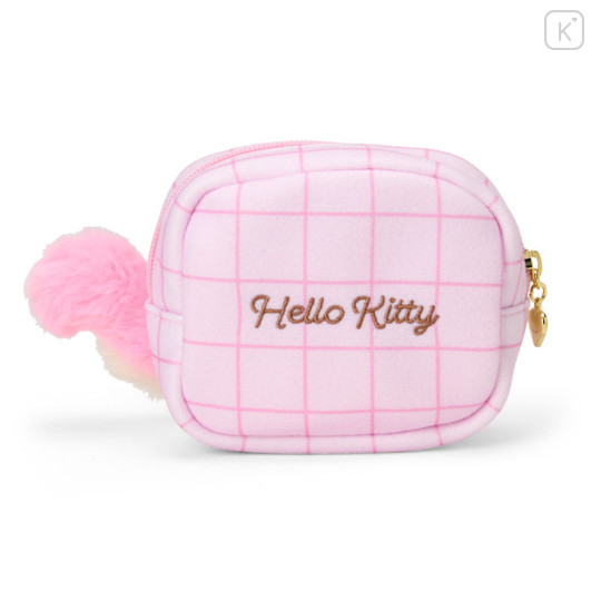 Japan Sanrio Original Square Pouch - Hello Kitty : Fluffy Squirrel - 2