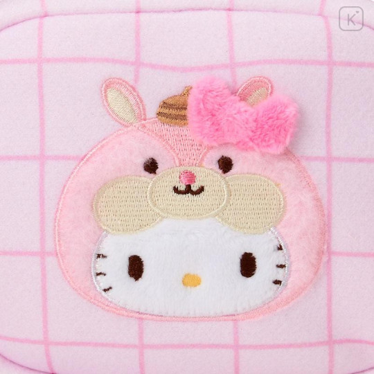 Japan Sanrio Original Square Pouch - Hello Kitty : Fluffy Squirrel - 4