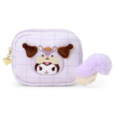 Japan Sanrio Original Square Pouch - Kuromi : Fluffy Squirrel