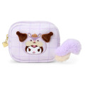 Japan Sanrio Original Square Pouch - Kuromi : Fluffy Squirrel - 1