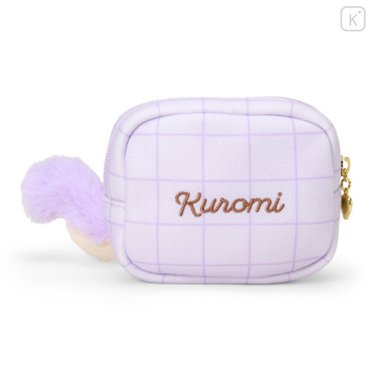 Japan Sanrio Original Square Pouch - Kuromi : Fluffy Squirrel - 2
