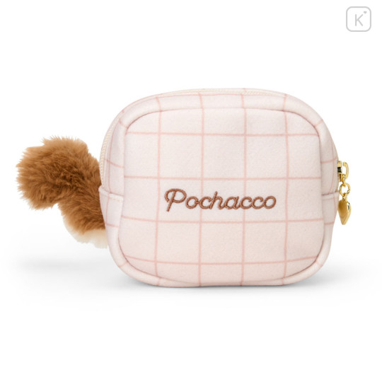 Japan Sanrio Original Square Pouch - Pochacco : Fluffy Squirrel - 2