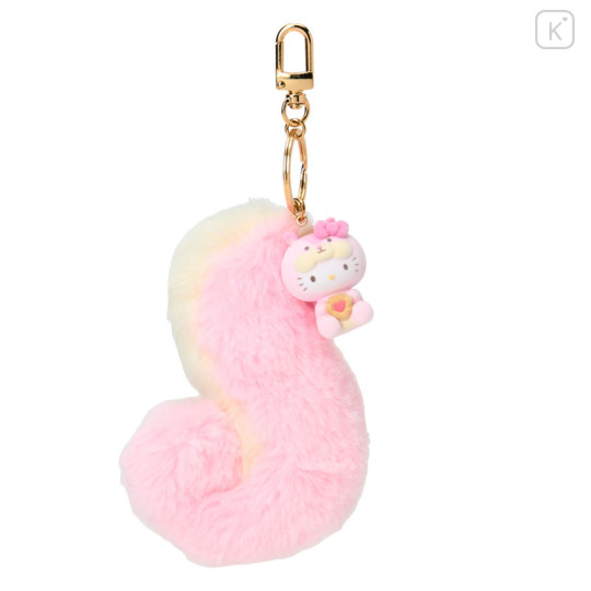 Japan Sanrio Original Dangling Tail Mascot Keychain - Hello Kitty : Fluffy Squirrel - 1