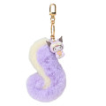 Japan Sanrio Original Dangling Tail Mascot Keychain - Kuromi : Fluffy Squirrel - 1