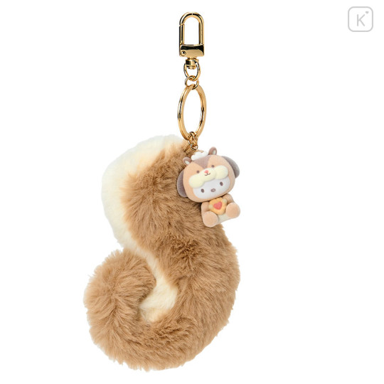 Japan Sanrio Original Dangling Tail Mascot Keychain - Pochacco : Fluffy Squirrel - 1