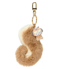 Japan Sanrio Original Dangling Tail Mascot - Pochacco : Fluffy Squirrel