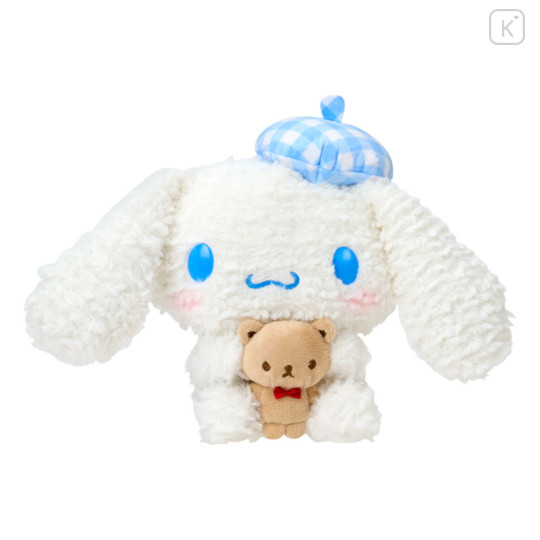 Japan Sanrio Original Plush Toy - Cinnamoroll with the Bear Gingham Beret - 1
