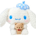 Japan Sanrio Original Plush Toy - Cinnamoroll with the Bear Gingham Beret - 3