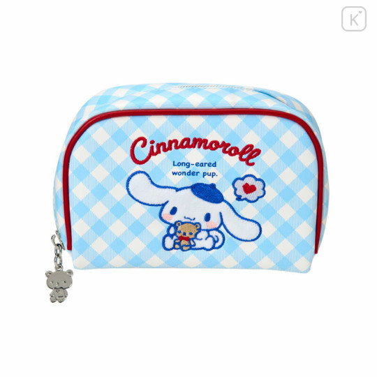 Japan Sanrio Original Square Cosmetic Pouch - Cinnamoroll with the Bear - 1