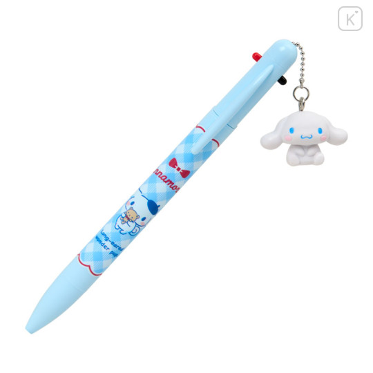 Japan Sanrio Original Mascot 3 Color Multi Ballpoint Pen - Cinnamoroll with the Bear - 1