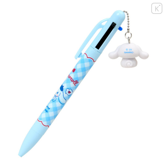 Japan Sanrio Original Mascot 3 Color Multi Ballpoint Pen - Cinnamoroll with the Bear - 2