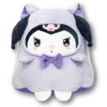 Japan Sanrio Die-cut Cushion - Kuromi : Halloween Ghost - 1