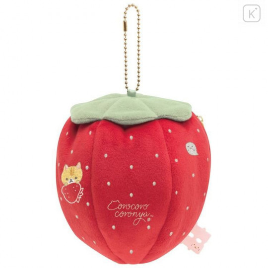 Japan San-X Keychain Pouch (S)- Corocoro Coronya / Strawberry - 1