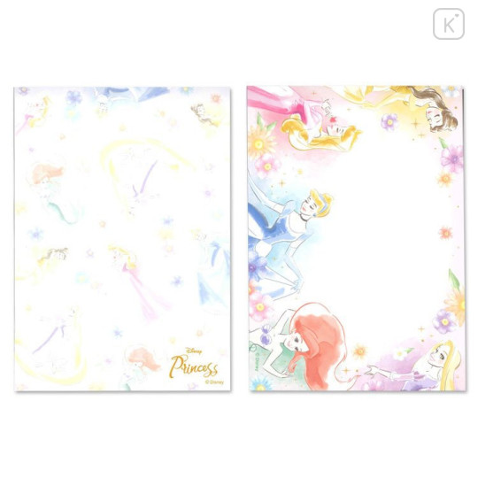 Japan Disney A6 Notepad - Princess Ariel Rapunzel Belle Cinderella Aurora - 3