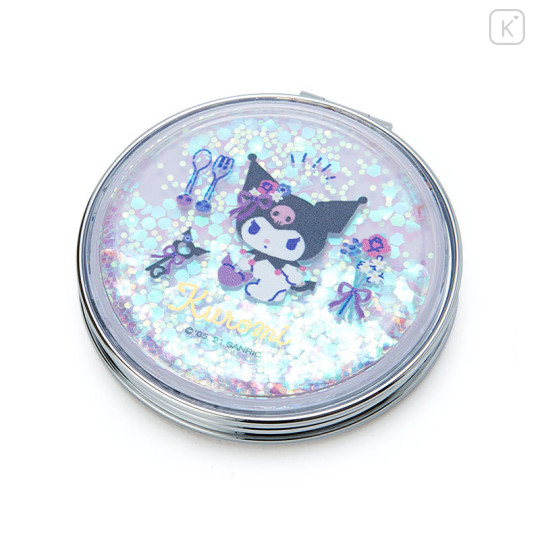 Japan Sanrio 2-sided Pocket Mirror - Kuromi / Happy Spring - 1