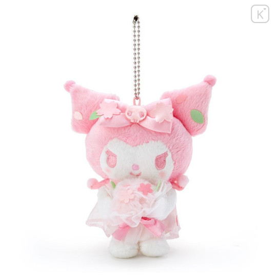 Japan Sanrio Keychain Plush - Kuromi : Sakura - 1