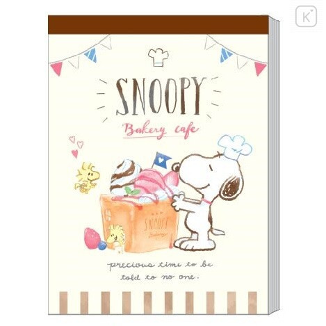 Japan Peanuts Mini Notepad - Snoopy & Cake - 1