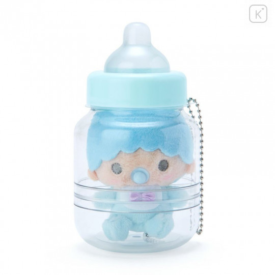 Japan Sanrio Ball Chain Plush with Baby Bottle - Little Twin Stars Kiki - 1