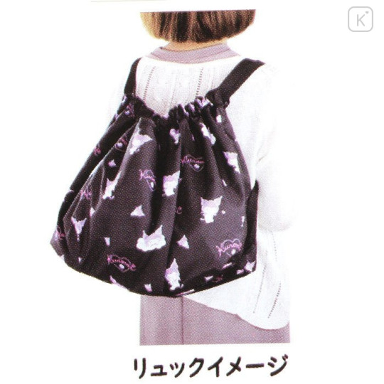 Japan Sanrio 2-way Large Eco Bag - Kuromi - 2