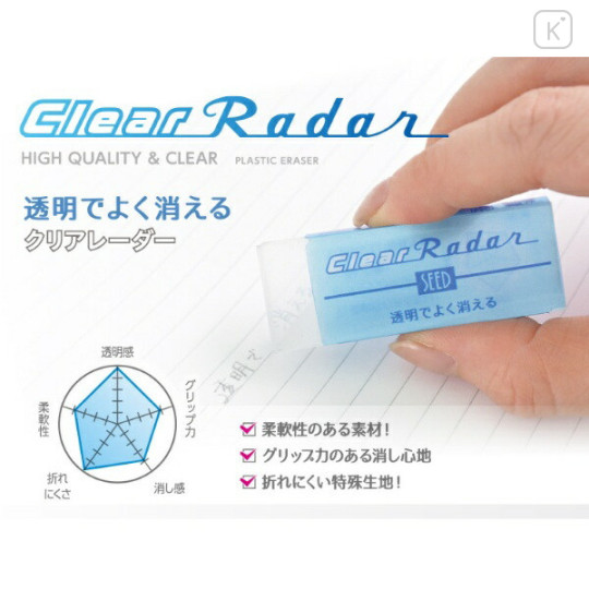 Japan Seed Clear Radar Translucent Eraser - 150 - 3