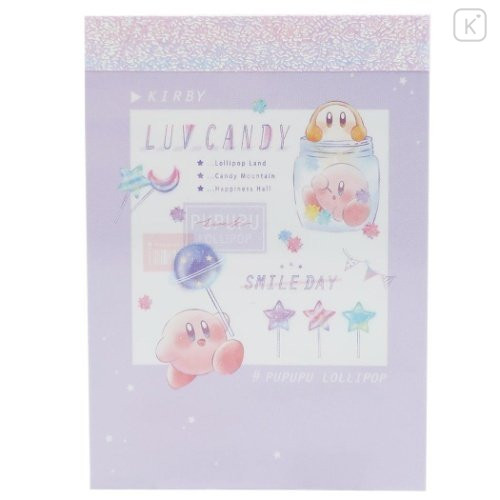 Japan Kirby Mini Notepad - Pupupu Lollipop - 1