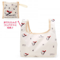 Japan Sanrio Wide Eco Shopping Bag - Hello Kitty