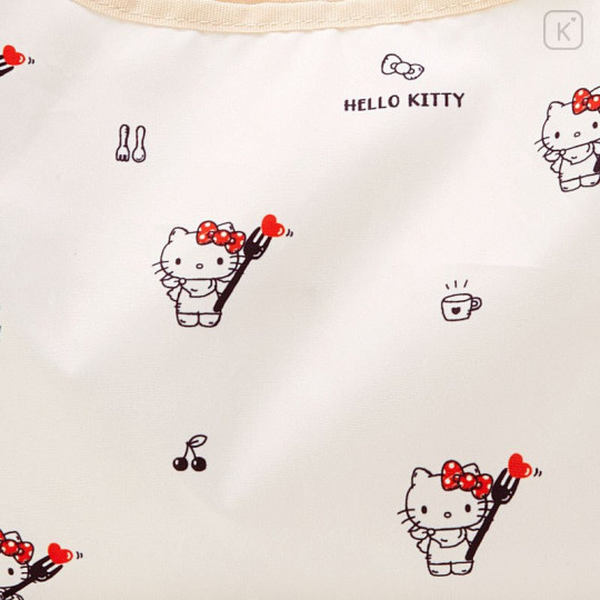 Japan Sanrio Wide Eco Shopping Bag - Hello Kitty - 6