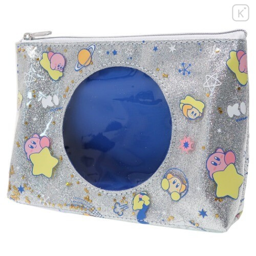 Japan Kirby Glitter Cosmetic Pouch - Milky Way - 1