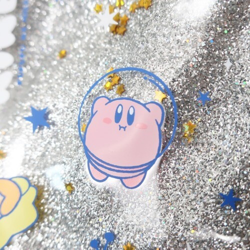 Japan Kirby Glitter Pen Pouch - Milky Way - 3