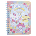 Sanrio A6 Twin Ring Notebook - Mix Characters / Flower - 1