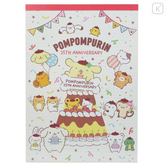 Japan Sanrio A6 Notepad - Pompompurin 25th Anniversary Cake - 1