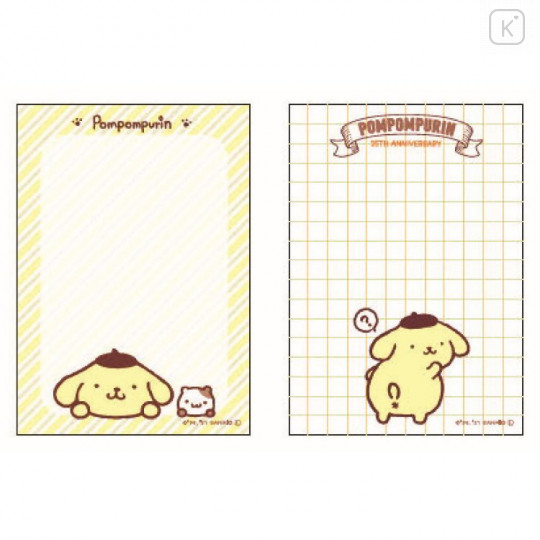 Japan Sanrio Mini Notepad - Pompompurin 25th Anniversary - 2