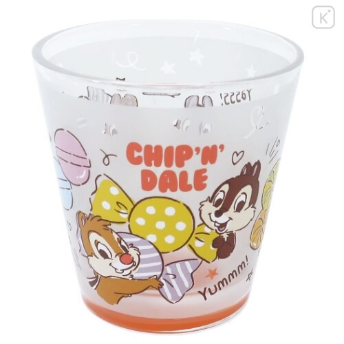 Japan Disney Glass Tumbler - Chip & Dale Sweets - 1