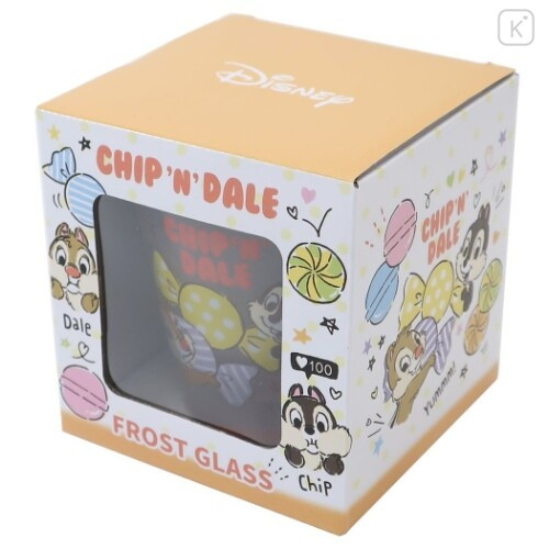 Japan Disney Glass Tumbler - Chip & Dale Sweets - 6