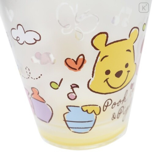 Japan Disney Glass Tumbler - Winnie The Pooh & Piglet - 3
