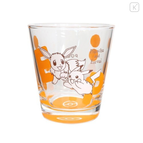 Japan Pokemon Glass Tumbler - Pikachu & Eevee - 1